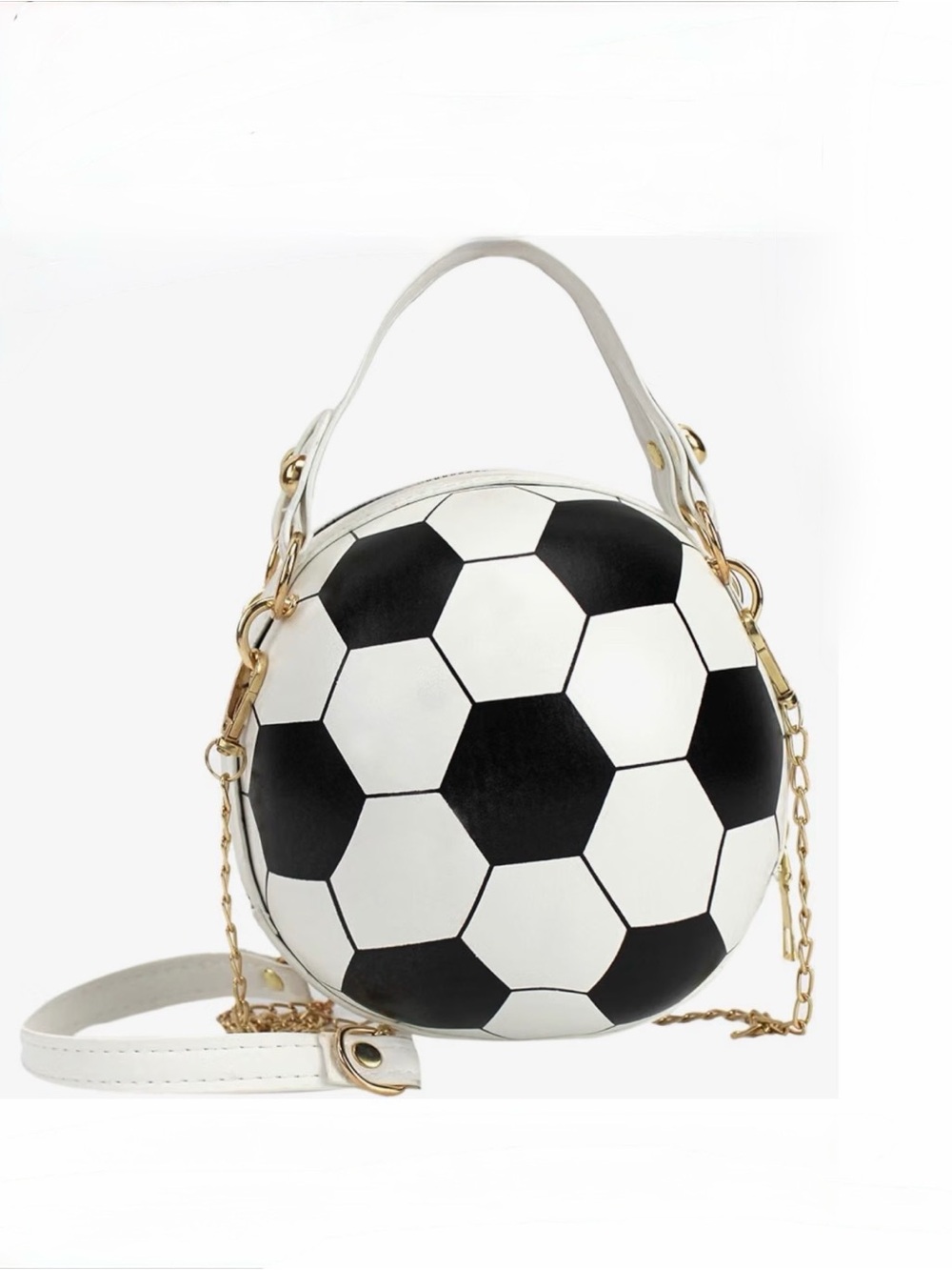 Boutique PU Leather Shaped Soccer Shoulder Bag Round Crossbody Bag